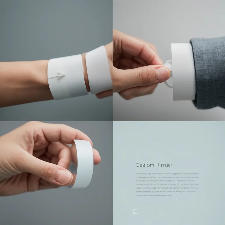 Hand being measured with a flexible tape at the knuckles